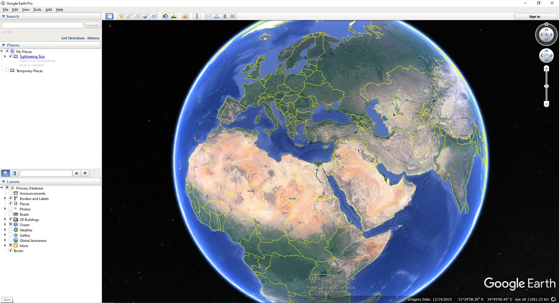 new google earth pro